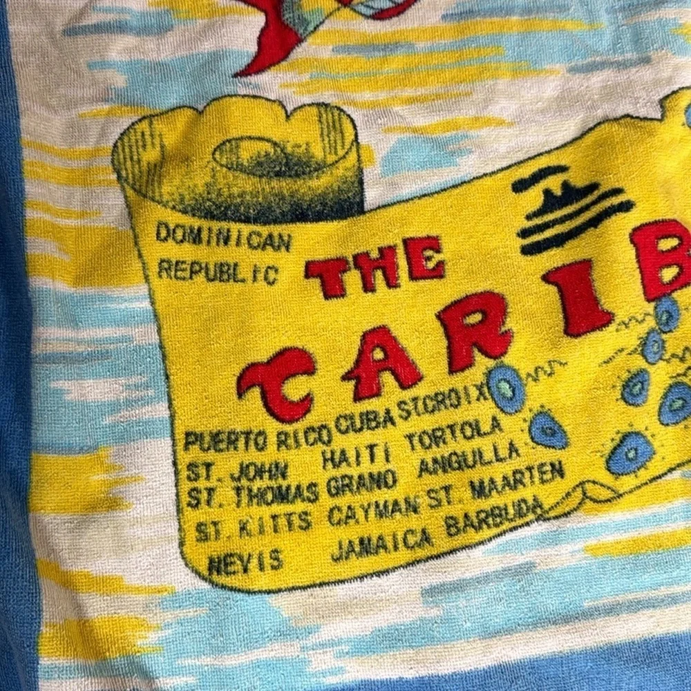 Vintage The Caribbean Islands beach towel
